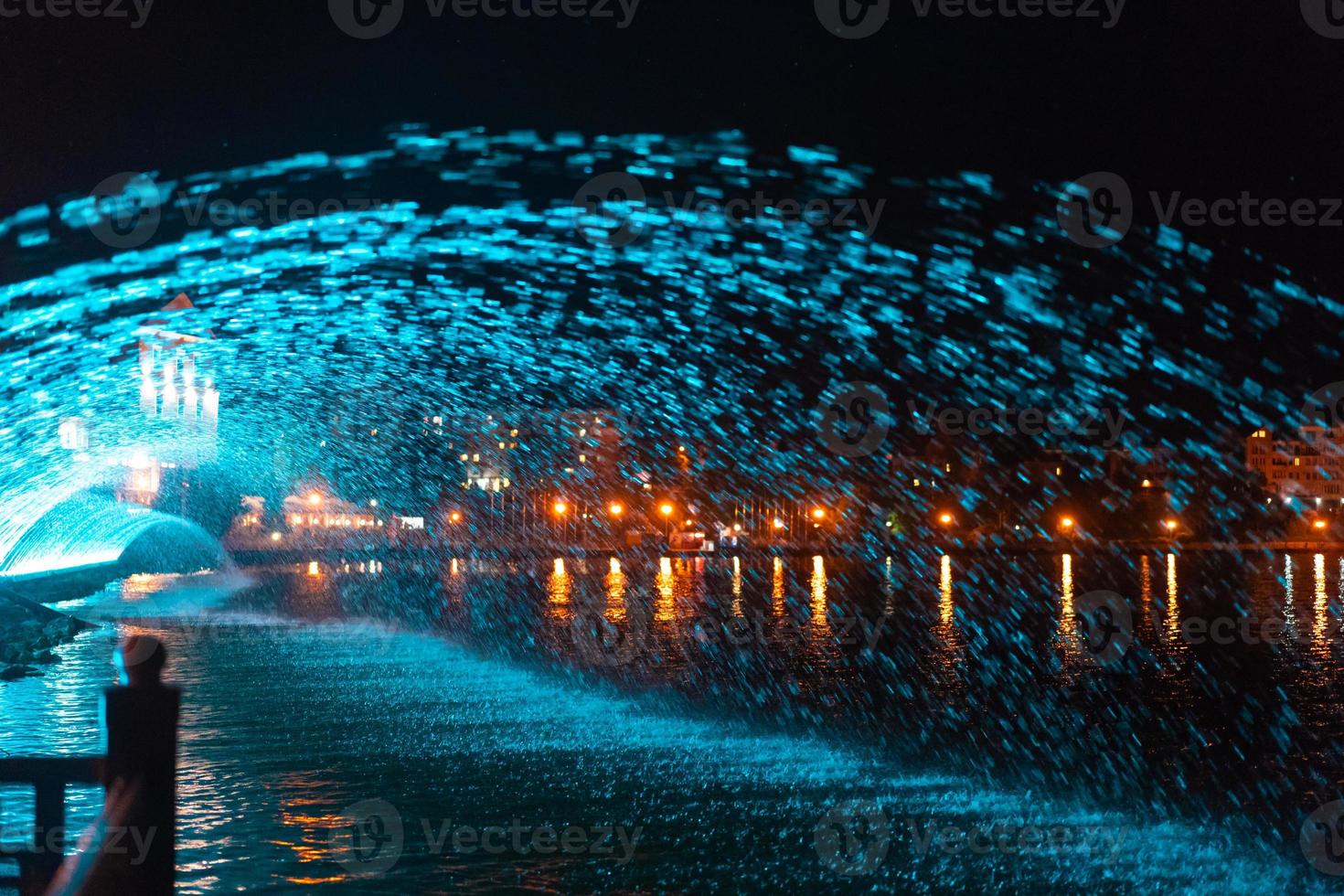 City evening fountain. photo
