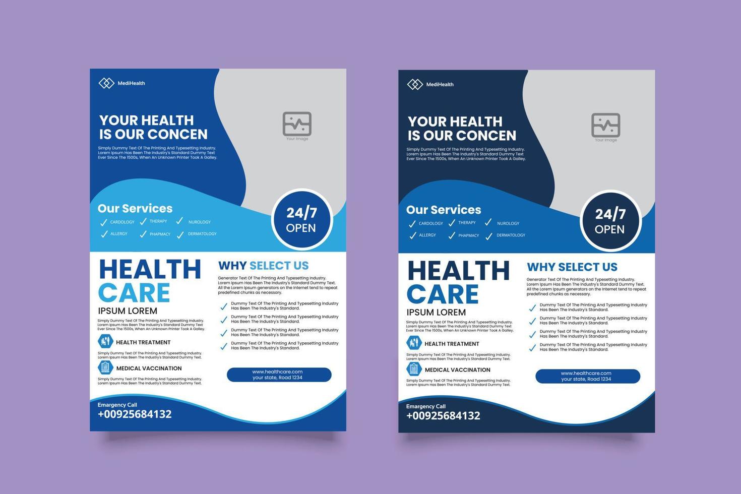 Medical Flyer Design, Health Medical Flyer Template Design, Medical and Healthcare Flyer vector