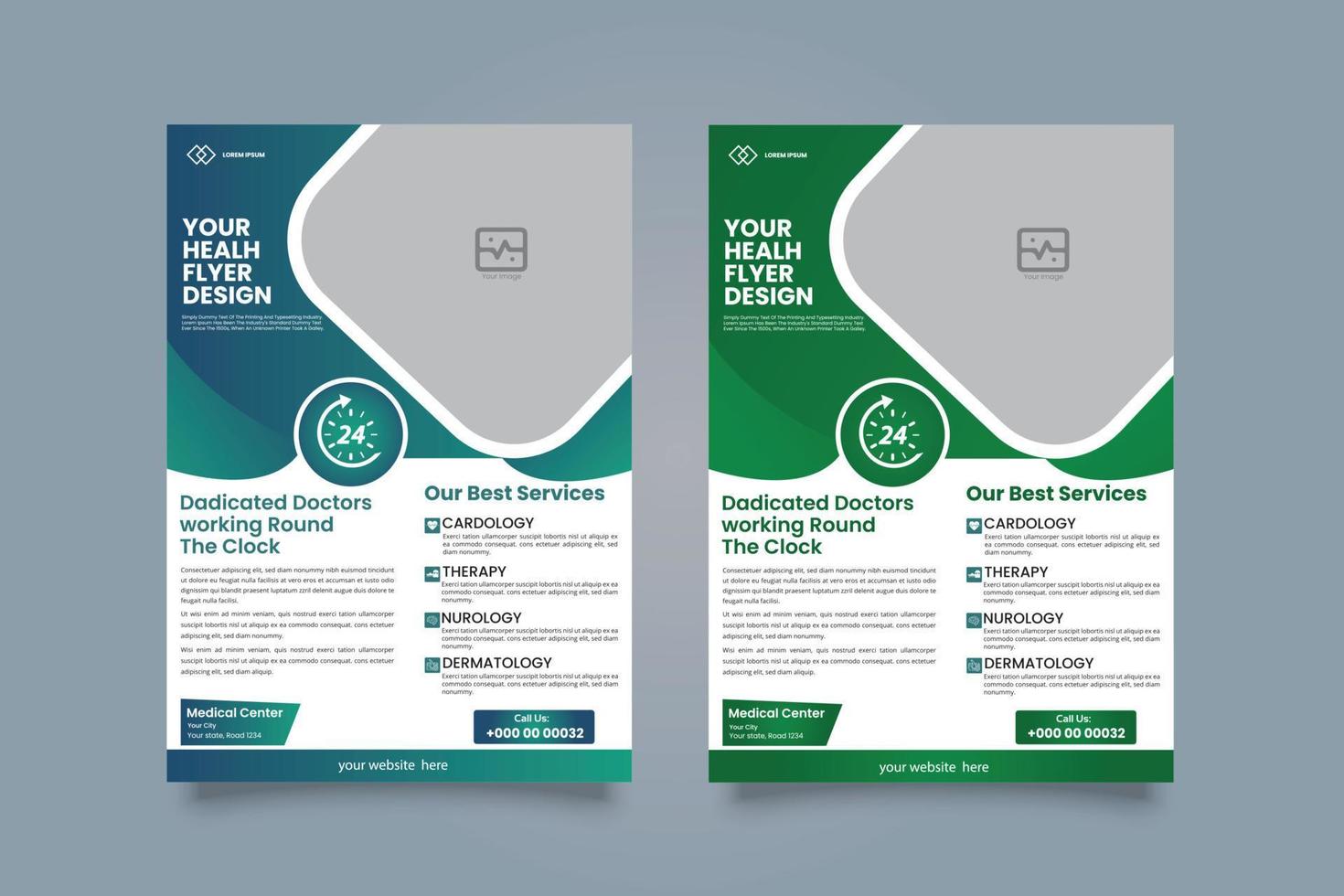 Medical Flyer Design, Medical Flyer, Health Medical Flyer Template Design, Medical Flyer Template, Medical and Healthcare Flyer vector