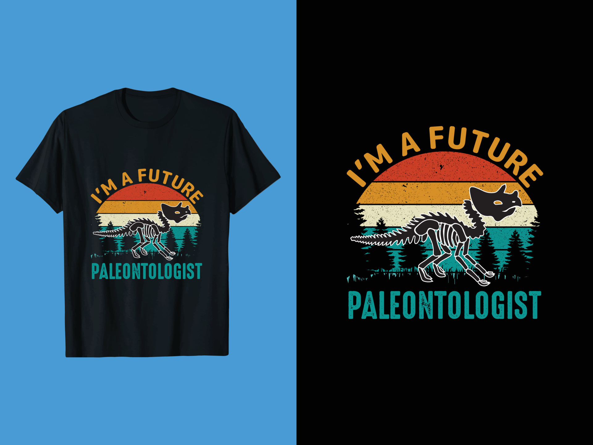 Paleontologist T Shirt Design, Triceratops T Shirt Design, Dinosaurs T ...