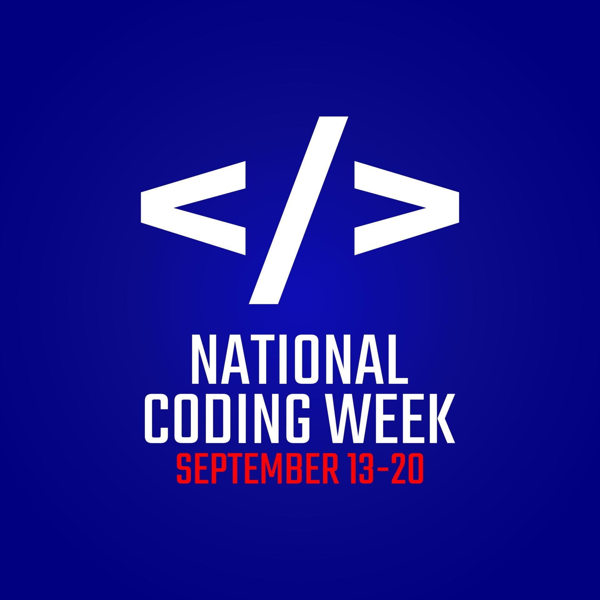 vector graphic of national coding week good for national coding week