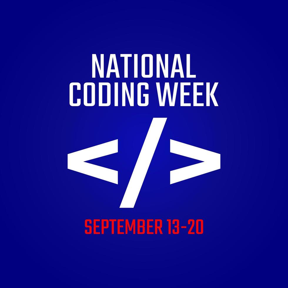 vector graphic of national coding week good for national coding week