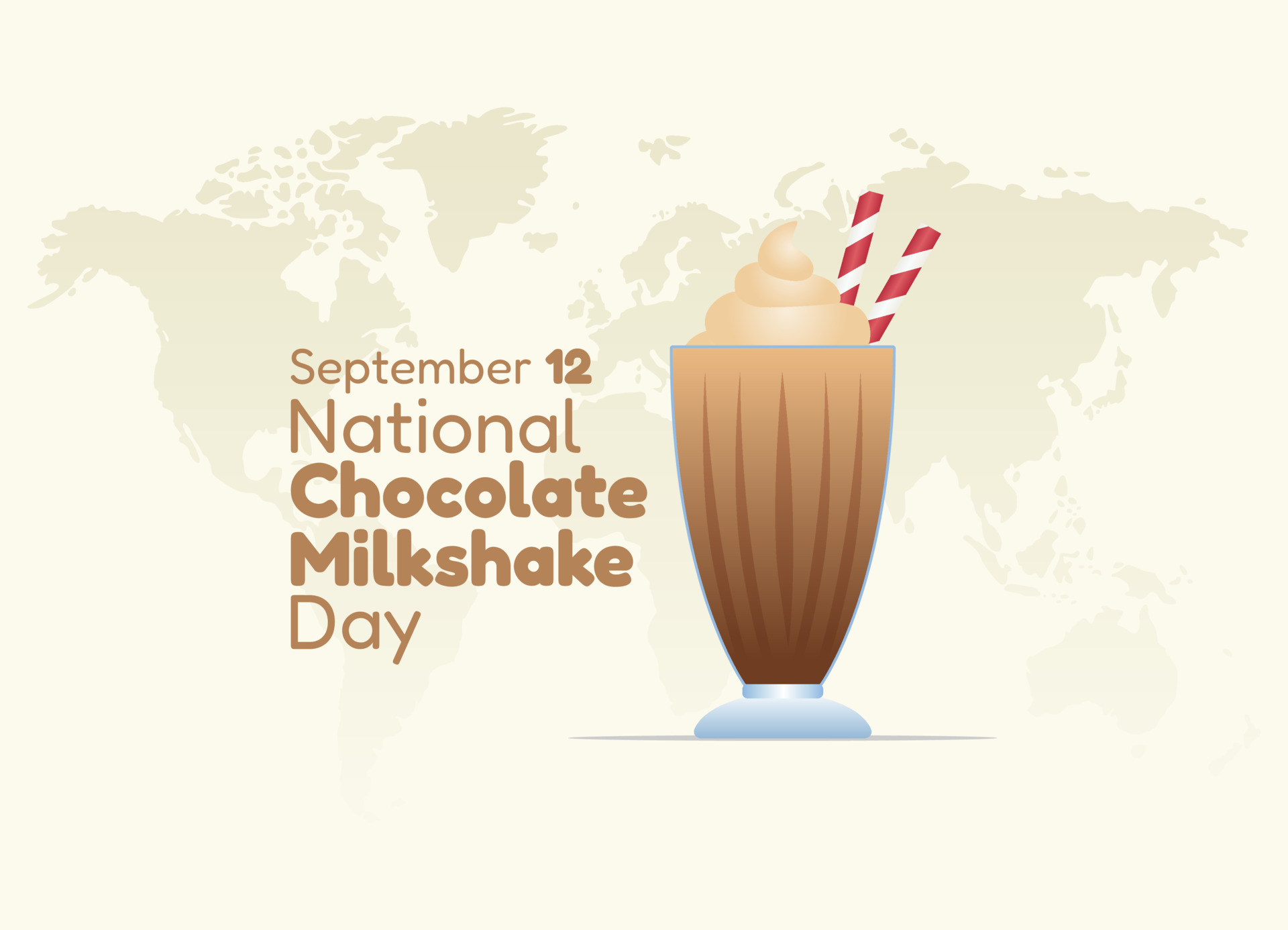 vector graphic of national chocolate milkshake day good for national