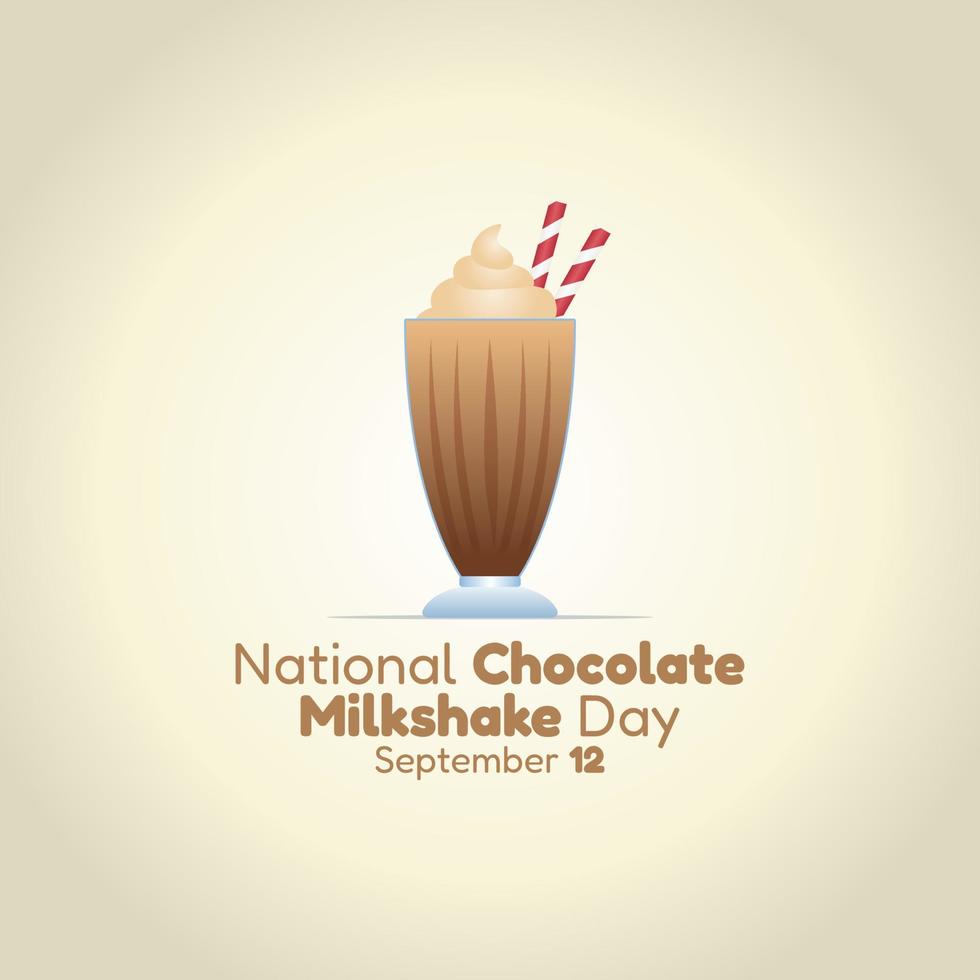 vector graphic of national chocolate milkshake day good for national