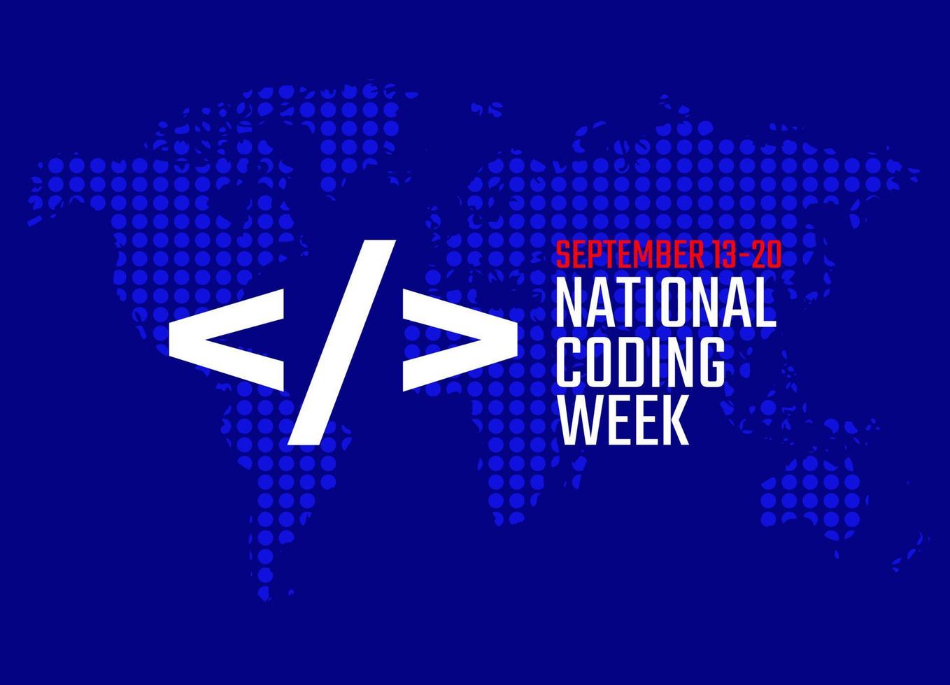 vector graphic of national coding week good for national coding week