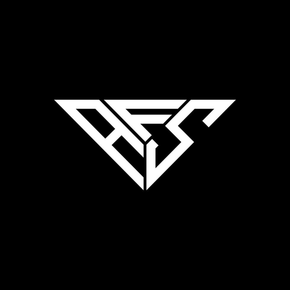 diseño creativo del logotipo de la letra afs con gráfico vectorial, logotipo simple y moderno de afs en forma de triángulo. vector