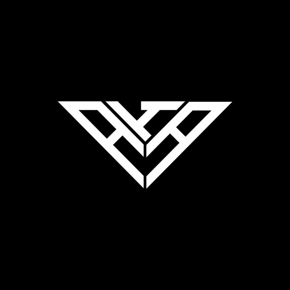 AHA letter logo creative design with vector graphic, AHA simple and modern logo in triangle shape.
