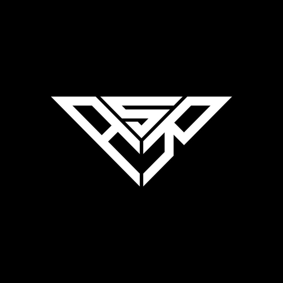 diseño creativo del logotipo de la letra asr con gráfico vectorial, logotipo simple y moderno de asr en forma de triángulo. vector