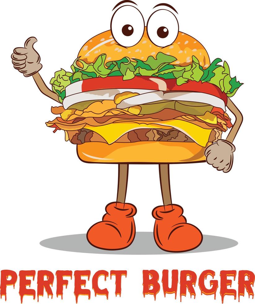 Perfect Burger illustration vector