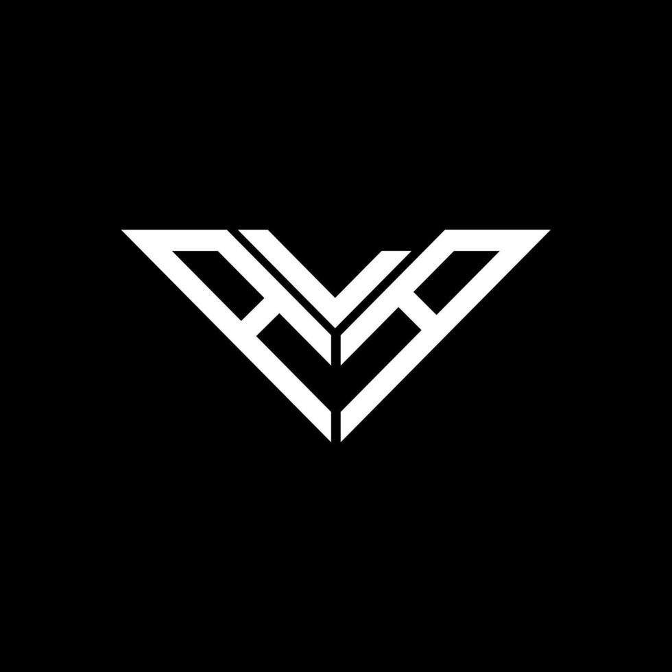 diseño creativo del logotipo de la letra ala con gráfico vectorial, logotipo ala simple y moderno en forma de triángulo. vector