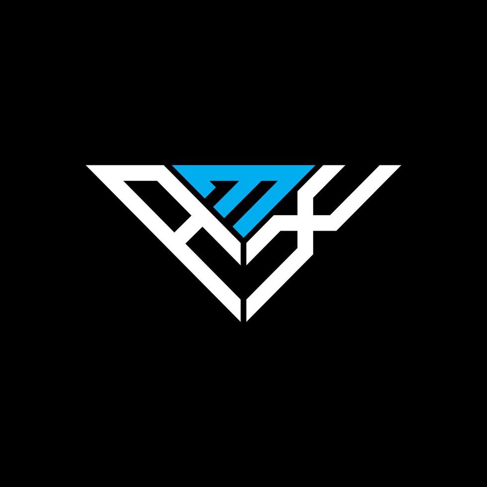 diseño creativo del logotipo de la letra amx con gráfico vectorial, logotipo simple y moderno de amx en forma de triángulo. vector