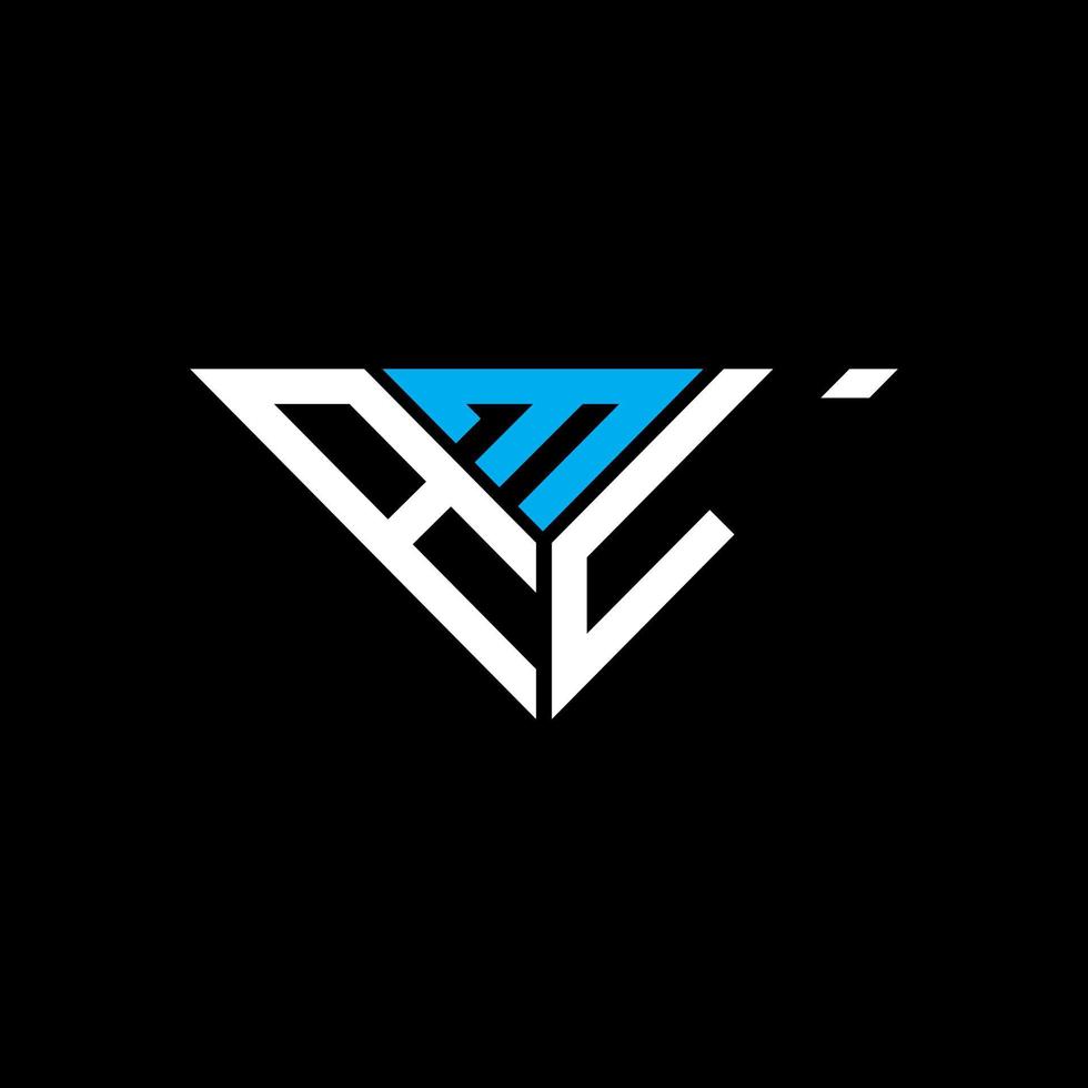 diseño creativo del logotipo de la letra aml con gráfico vectorial, logotipo simple y moderno de aml en forma de triángulo. vector