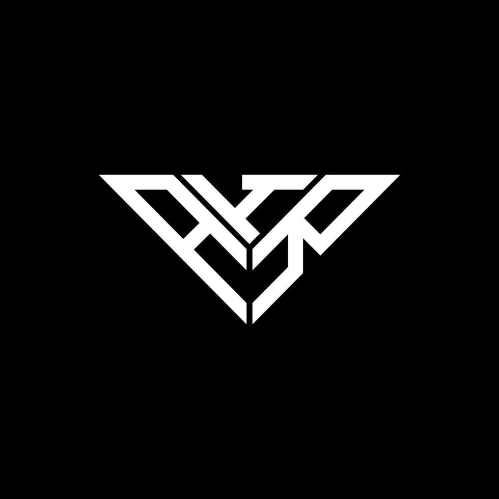 diseño creativo del logotipo de la letra ahr con gráfico vectorial, logotipo simple y moderno de ahr en forma de triángulo. vector