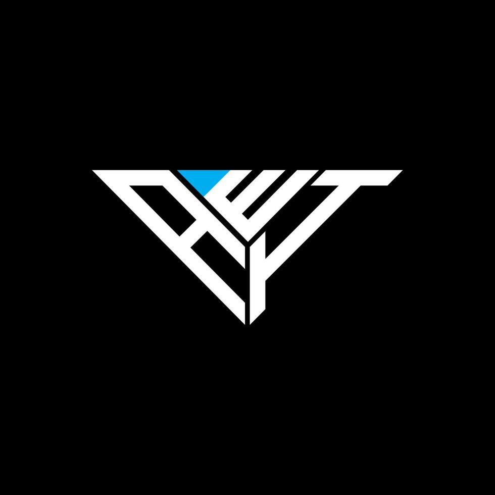 diseño creativo del logotipo de la letra awi con gráfico vectorial, logotipo simple y moderno de awi en forma de triángulo. vector