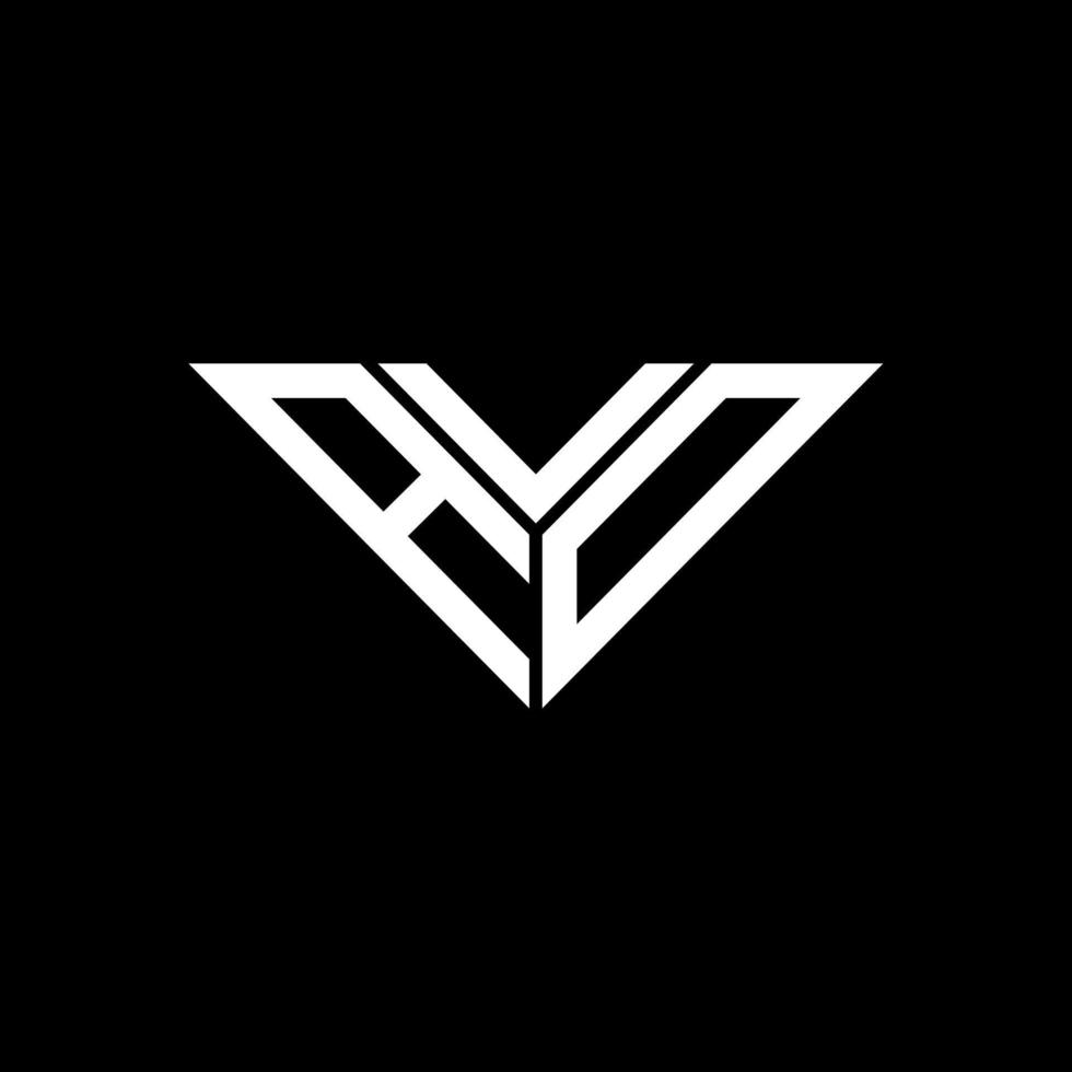 diseño creativo del logotipo de la letra avd con gráfico vectorial, logotipo avd simple y moderno en forma de triángulo. vector