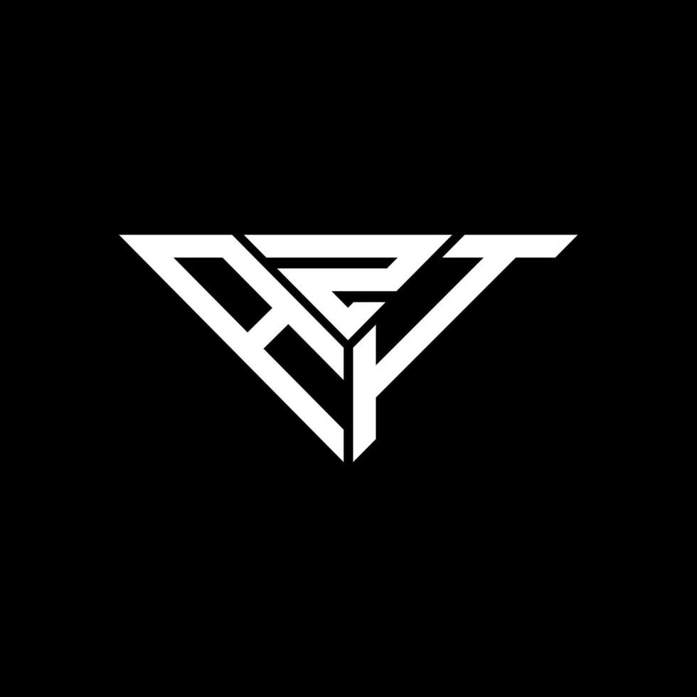 Diseño creativo del logotipo de la letra azi con gráfico vectorial, logotipo simple y moderno de azi en forma de triángulo. vector