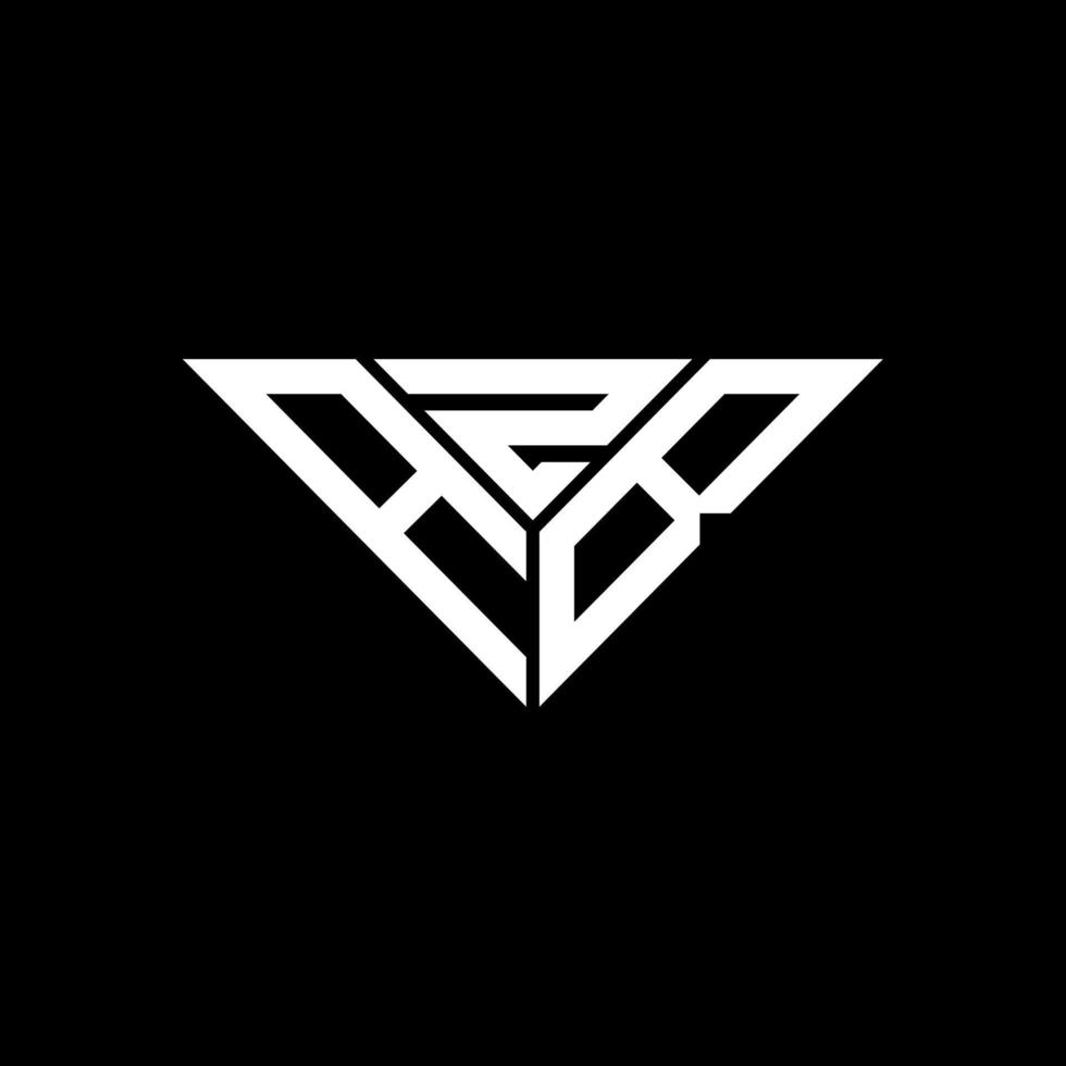 AZB letter logo creative design with vector graphic, AZB simple and modern logo in triangle shape.