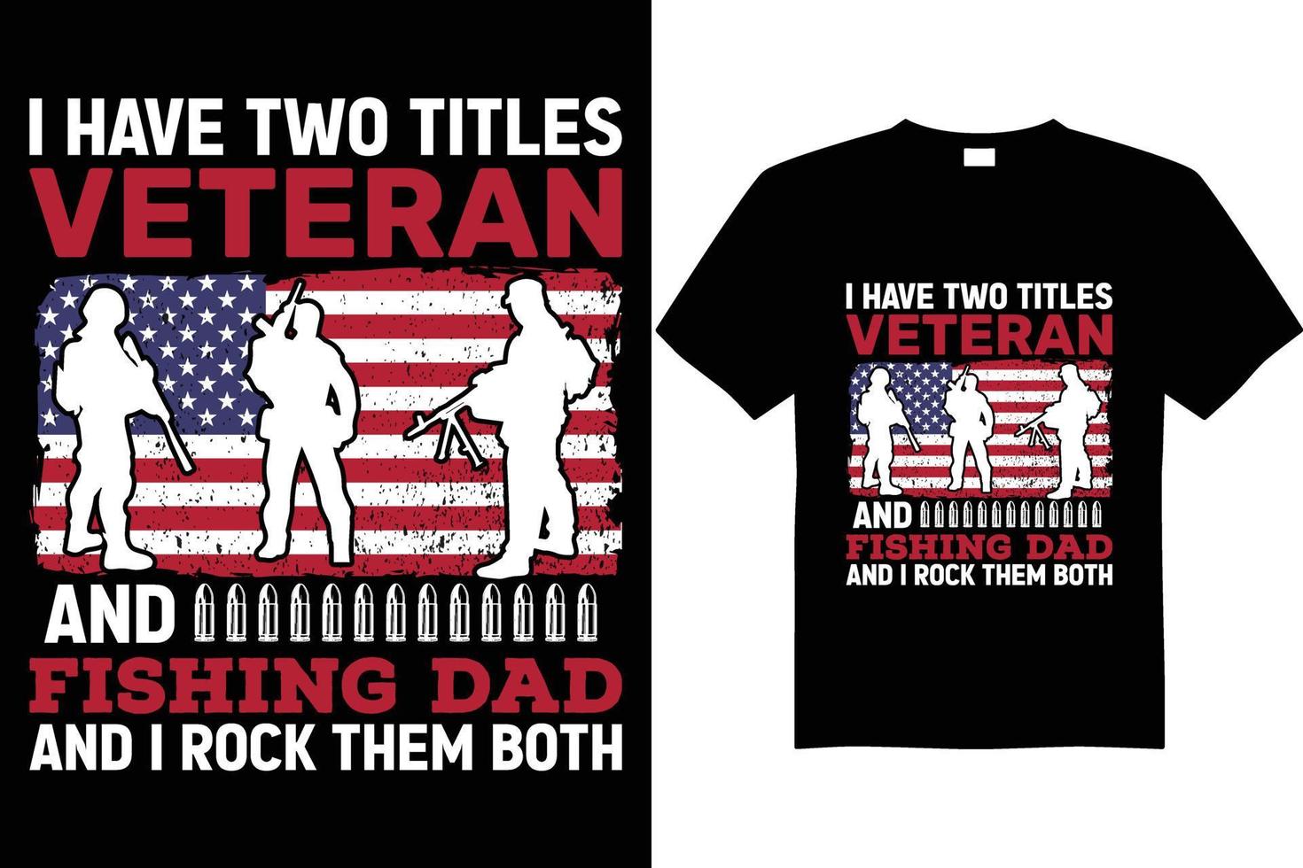 veteran t shirt design vector fishing dad