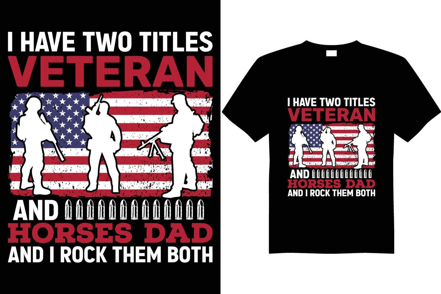 veteran t shirt design vector horses dad