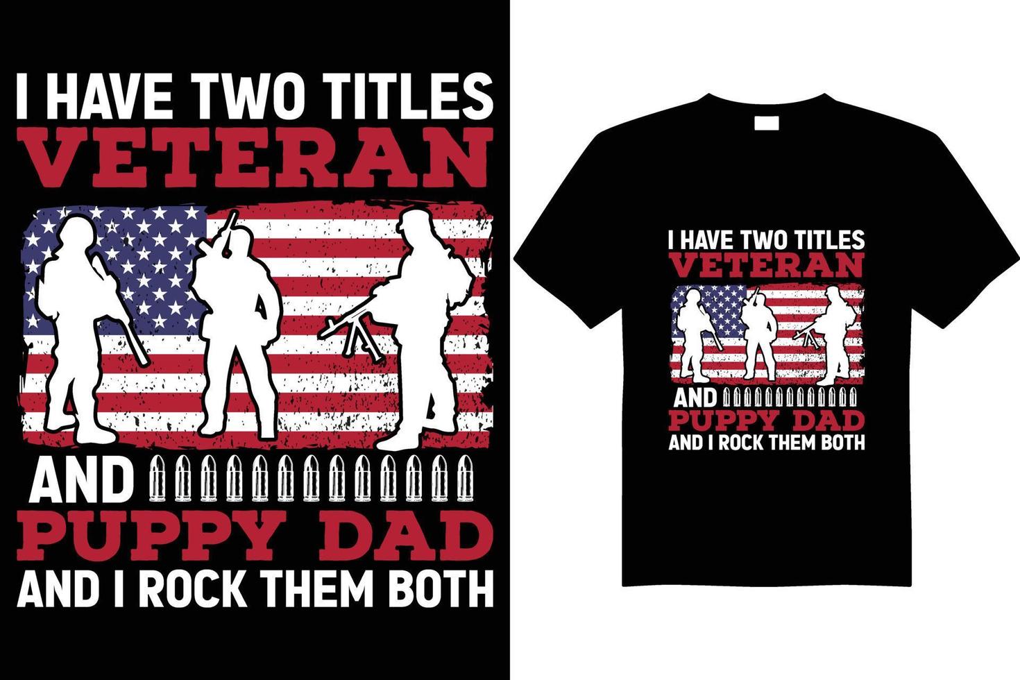 veteran t shirt design vector puppy dad