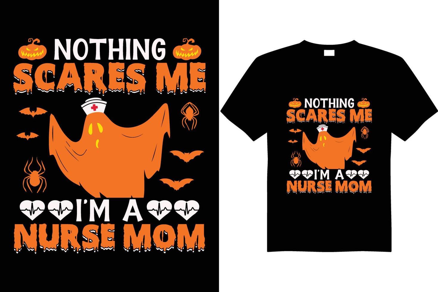 halloween t shirt design vector  nurse mom and nurse t shirt