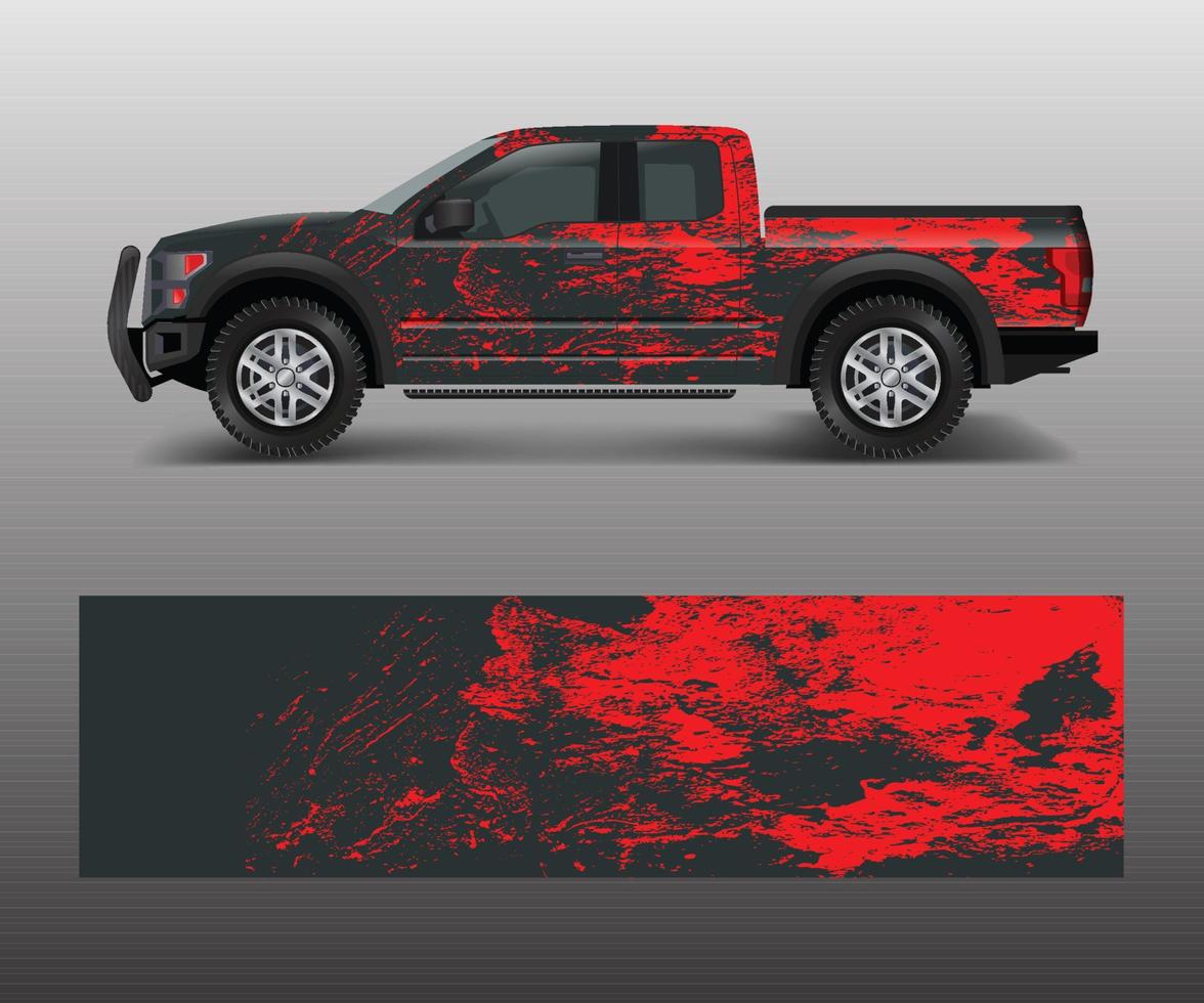 Abstract modern graphic design for truck and vehicle wrap and branding stickers vector