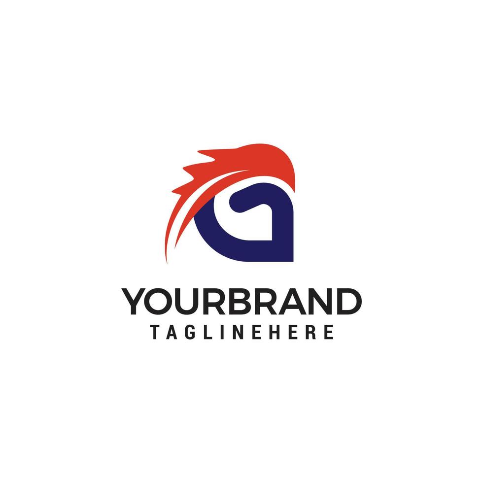 Letter G logo and eagle design combination Design Template Vector