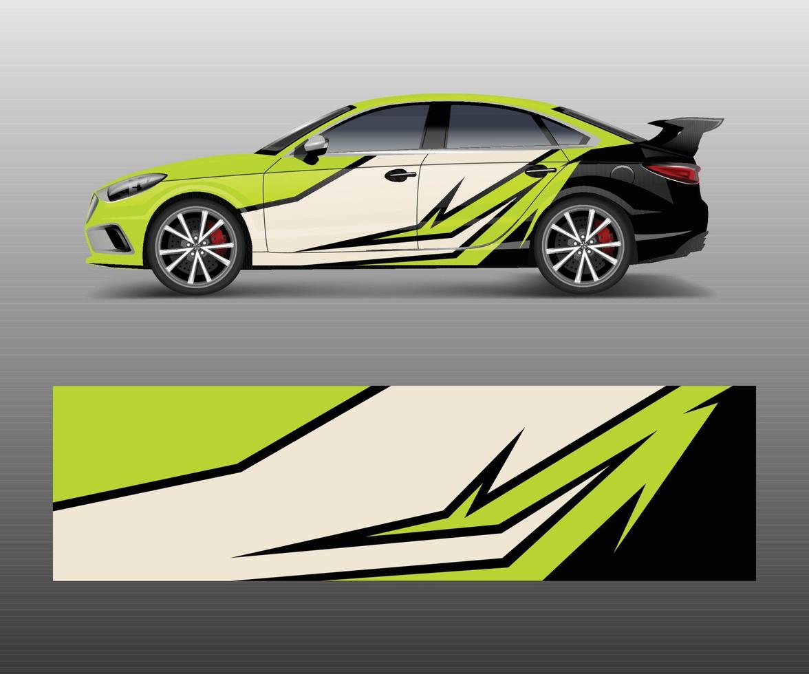Car decal vector, graphic abstract racing designs for vehicle Sticker vinyl wrap vector