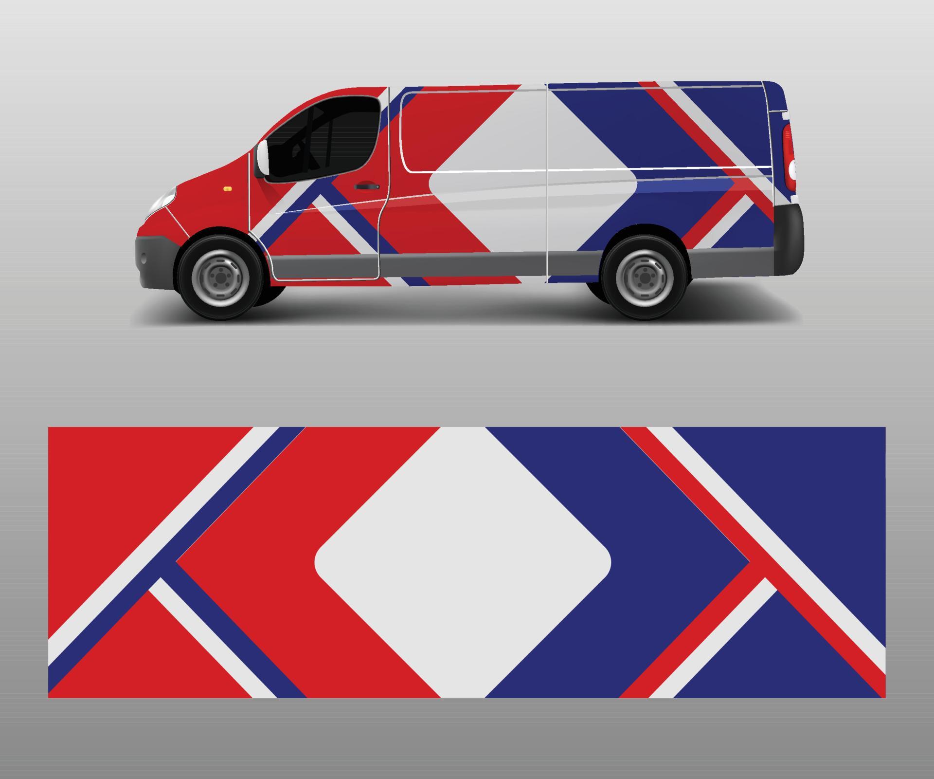 modern simple design for van graphics vinyl wrap template vector modern simple design for van graphics vinyl wrap template vector