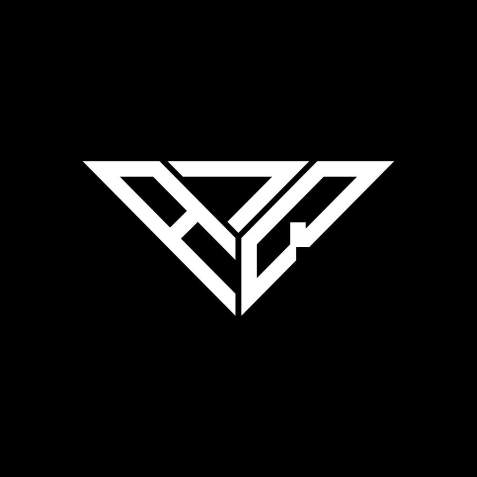 diseño creativo del logotipo de la letra ajq con gráfico vectorial, logotipo simple y moderno de ajq en forma de triángulo. vector