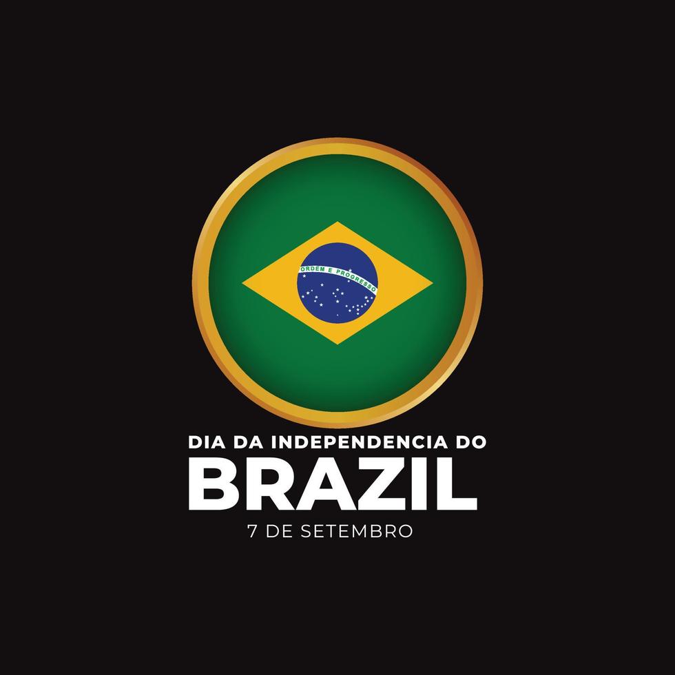 Modern brazil independence day design vector