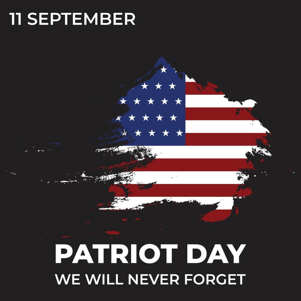 9.11 patriot day banner vector