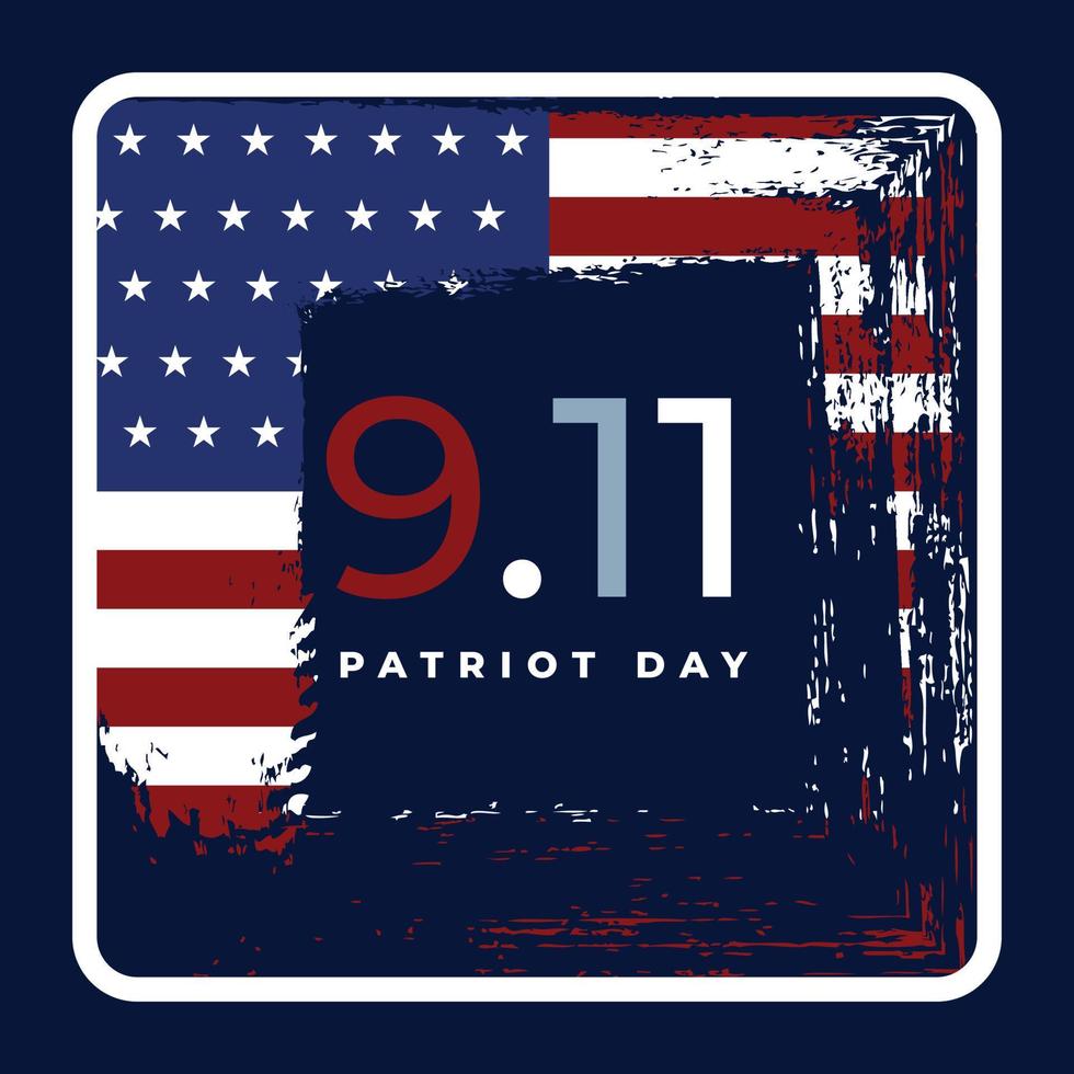 9.11 patriot day banner vector