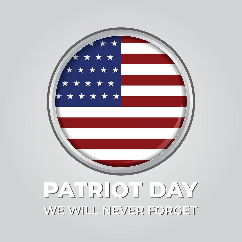 9.11 patriot day banner vector