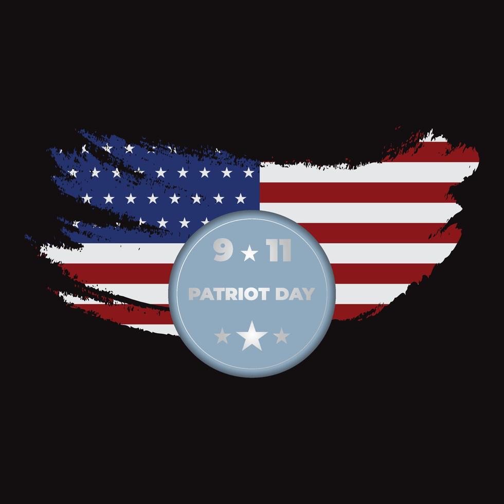 9.11 patriot day banner vector