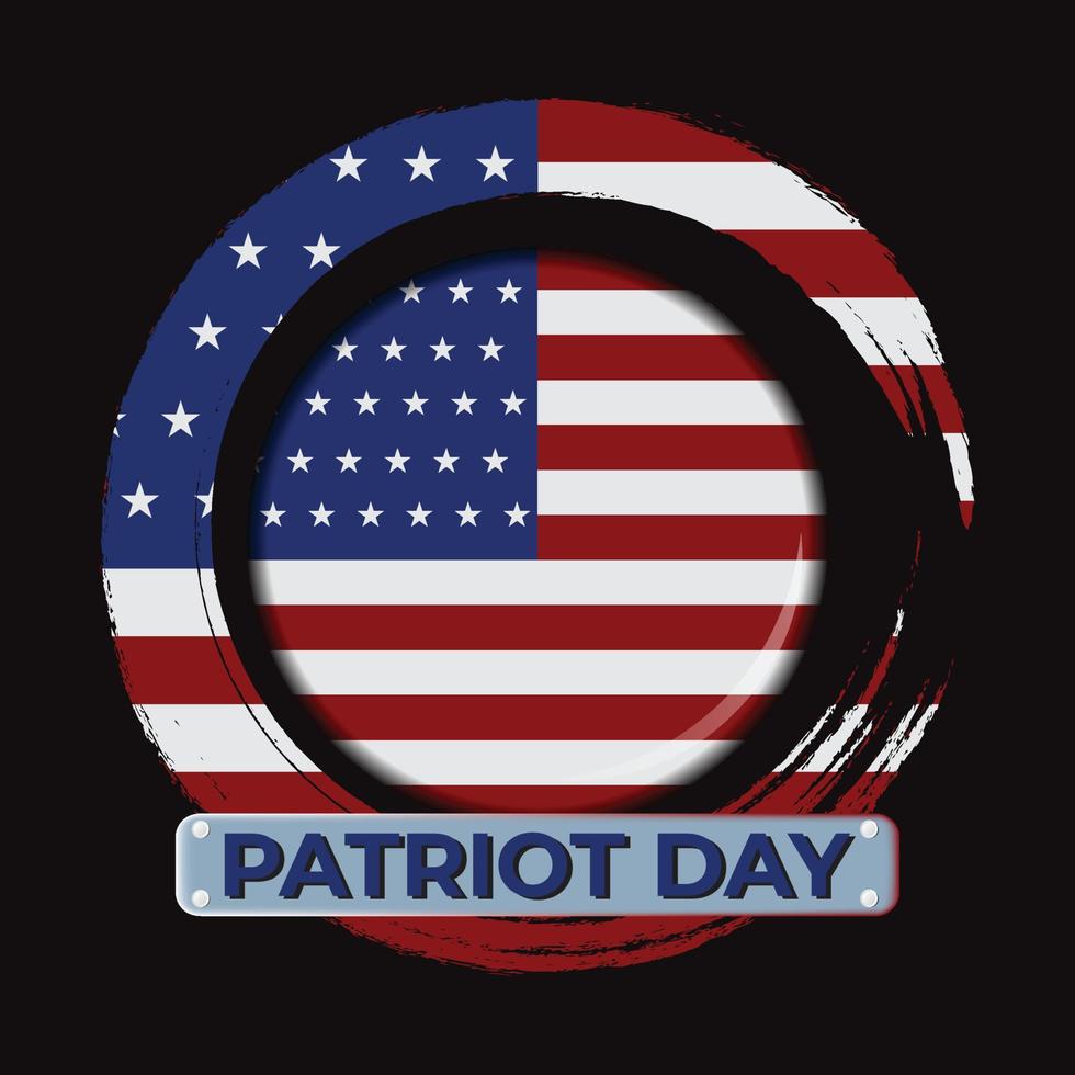 9.11 patriot day banner vector