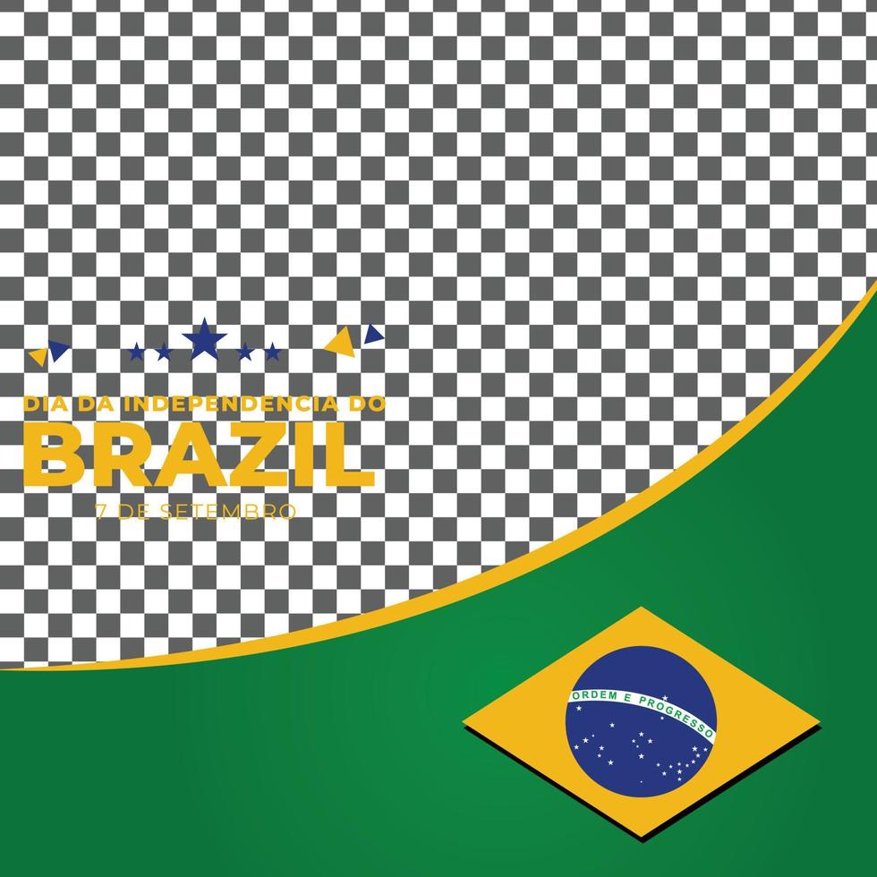 Modern brazil independence day design vector