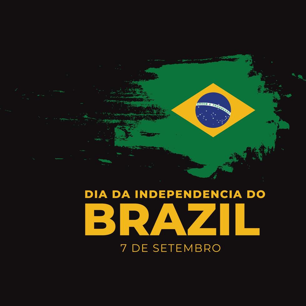 Modern brazil independence day design vector