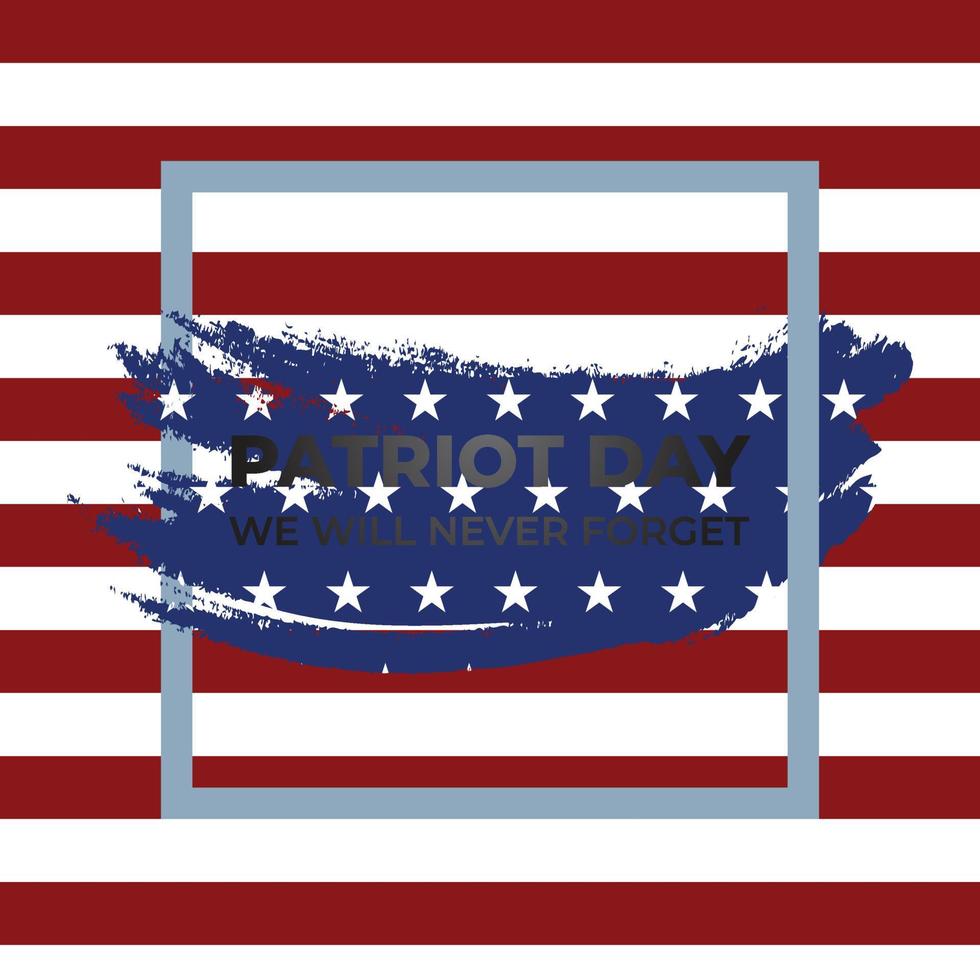 9.11 patriot day banner vector