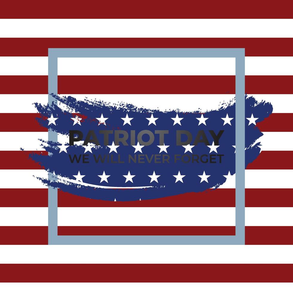 9.11 bandera del día del patriota vector