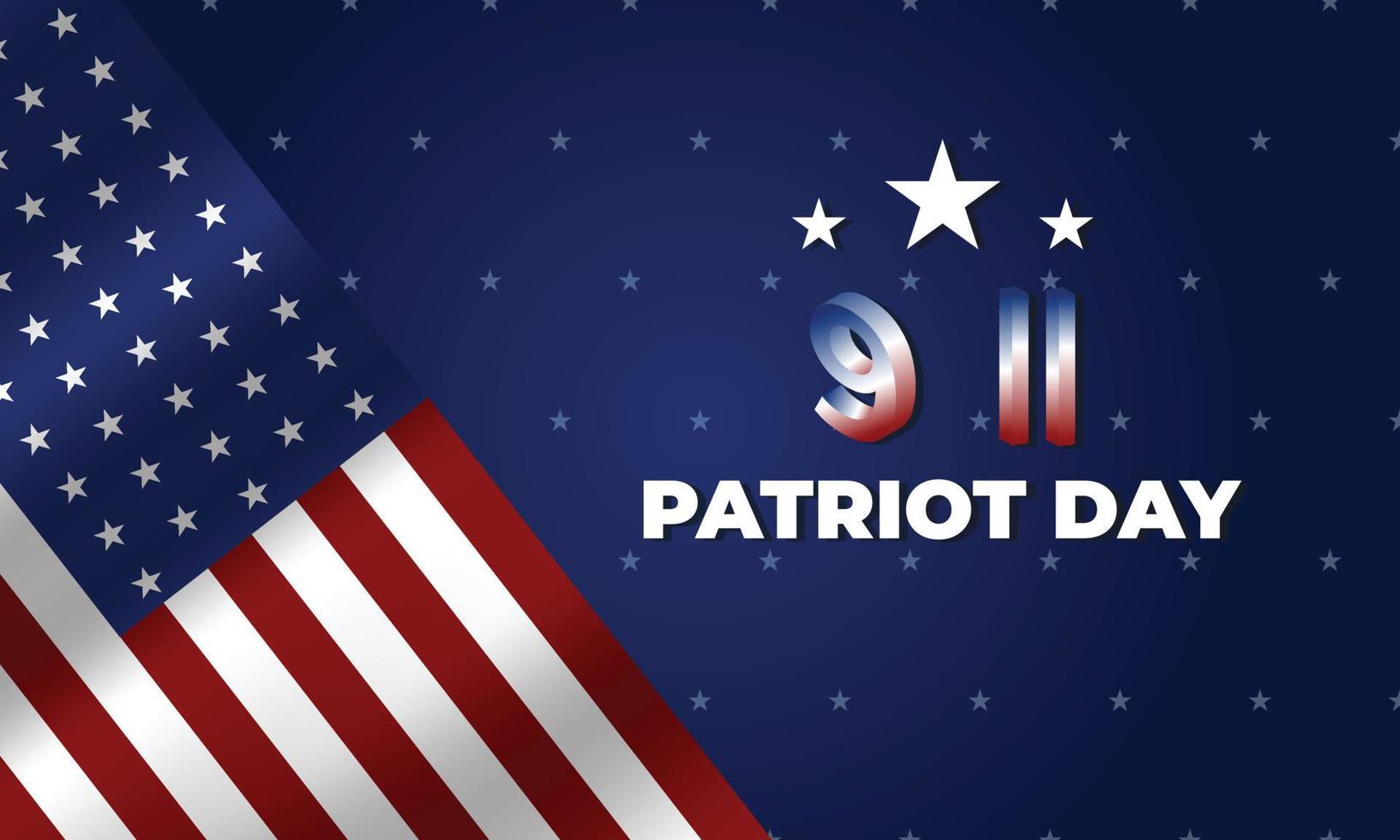 9.11 patriot day banner vector