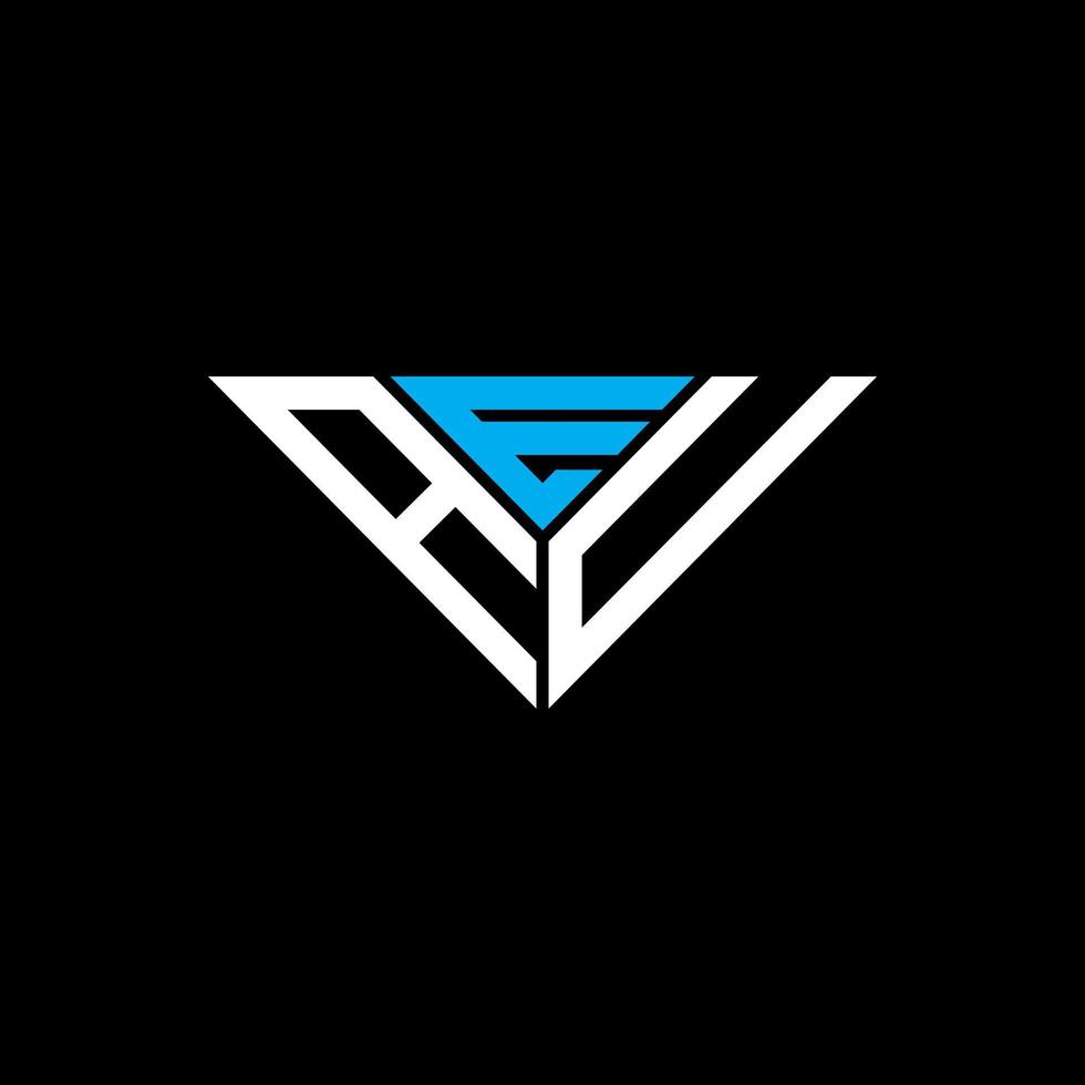 diseño creativo del logotipo de la letra aeu con gráfico vectorial, logotipo simple y moderno de aeu en forma de triángulo. vector