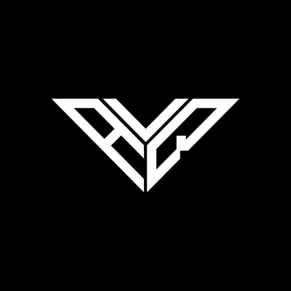 diseño creativo del logotipo de la letra avq con gráfico vectorial, logotipo avq simple y moderno en forma de triángulo. vector