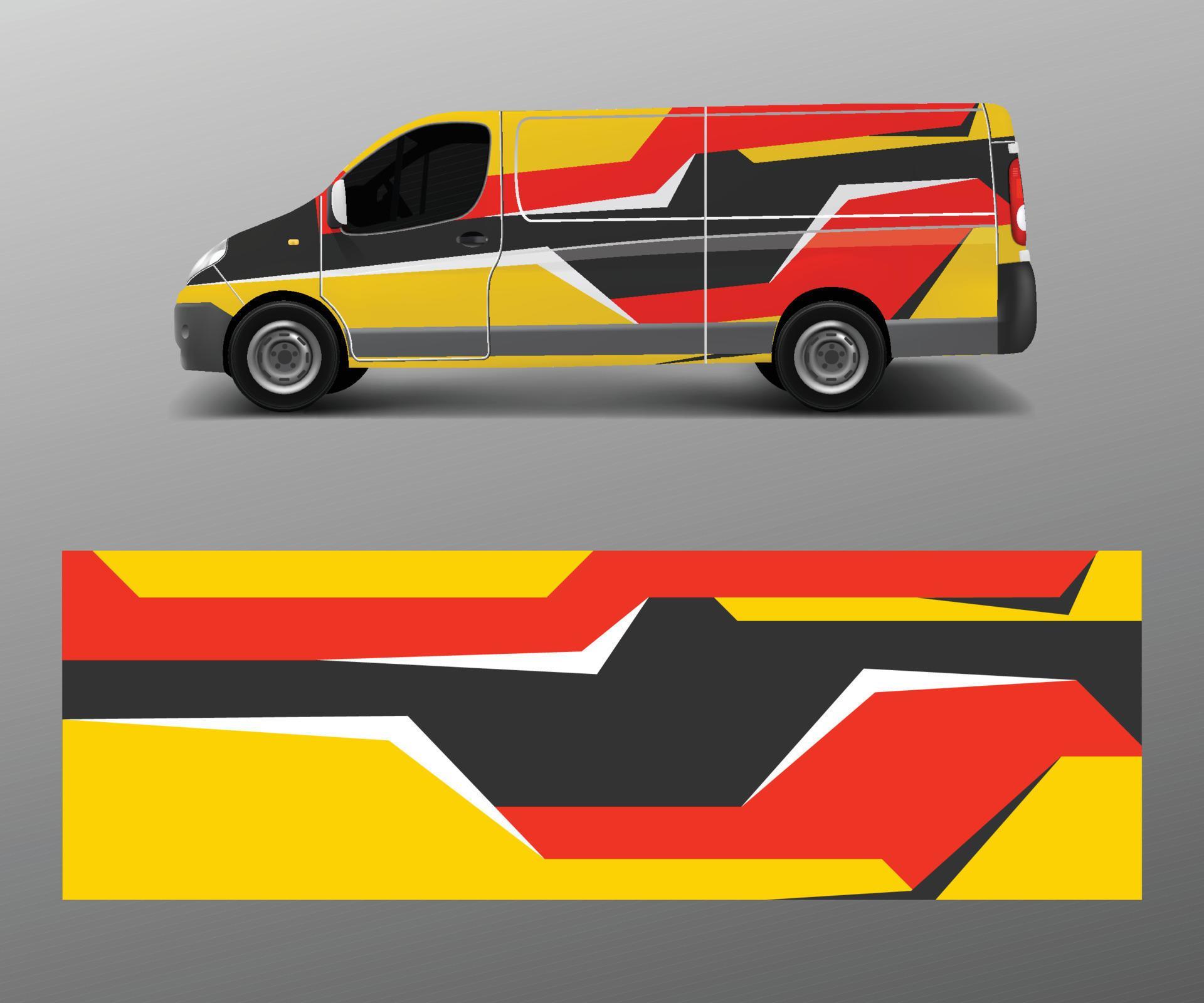 modern simple design for van graphics vinyl wrap template vector modern simple design for van graphics vinyl wrap template vector