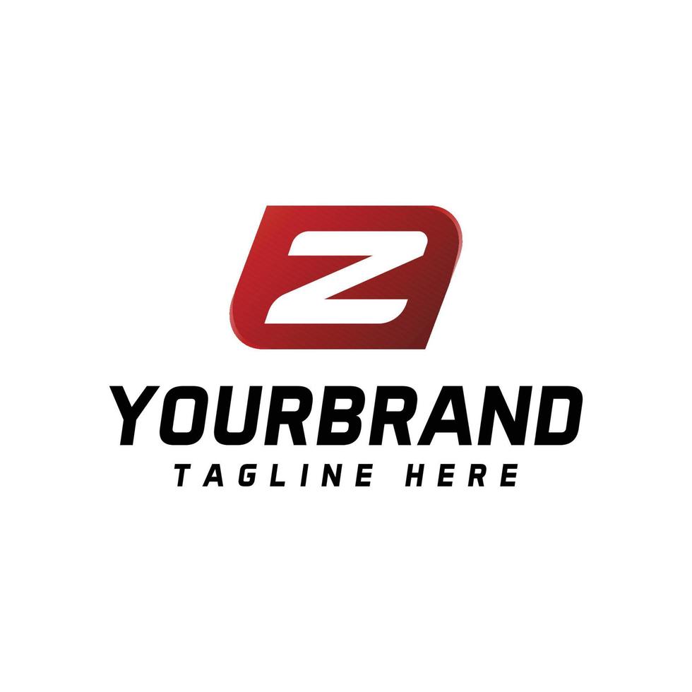 plantilla de diseño minimalista de logotipo de letra z sobre fondo blanco vector