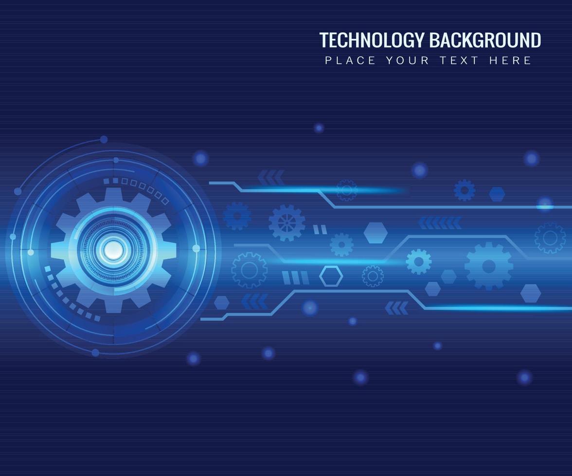 líneas abstractas de estilo rueda dentada y tecnología de conectividad de datos grandes y digitales de fondo de puntos conectados vector