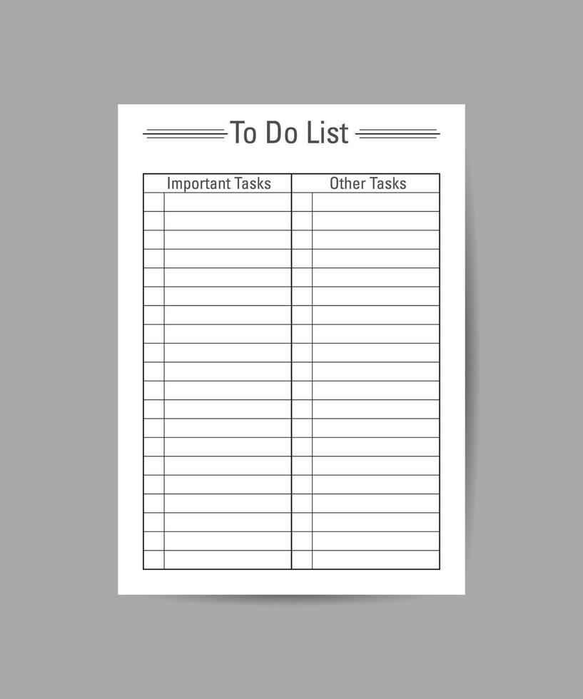 Set planner and to-do list. Templates for notebook, agenda, schedule, planner, checklist. vector