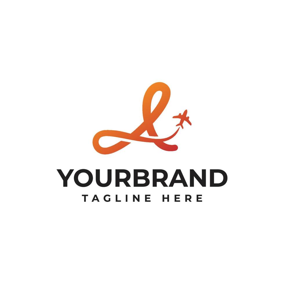 Letter A Air Travel Logo Design Template vector
