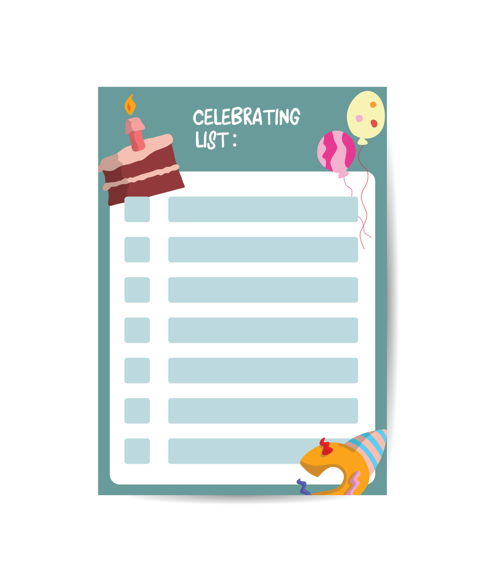 Printable diary page My Birthday Plan Paper page for notebook organizer