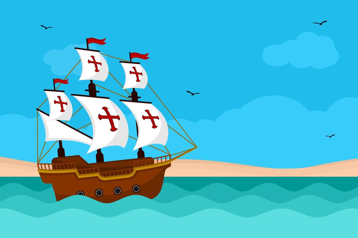 Happy columbus day background design illustration vector